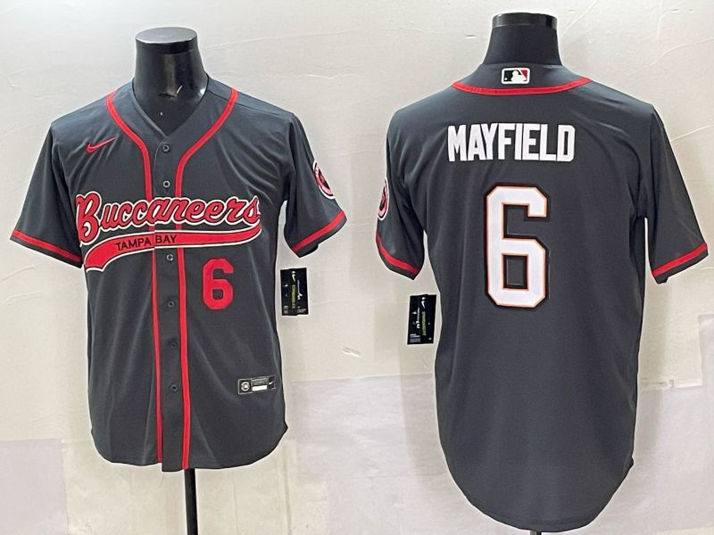 Men 2025 Tampa Bay Buccaneers #6 Mayfield Grey Joint Name Nike Limited NFL Jersey style 03->tampa bay buccaneers->NFL Jersey